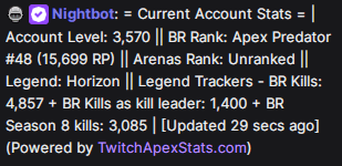 Current Player Stats